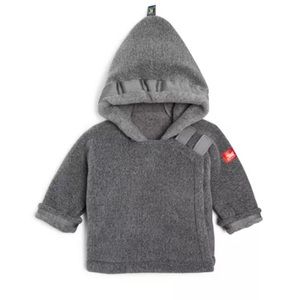 Widgeon Unisex Hooded Fleece Jacket - Baby, Little Kid - grey. Size 9 months
